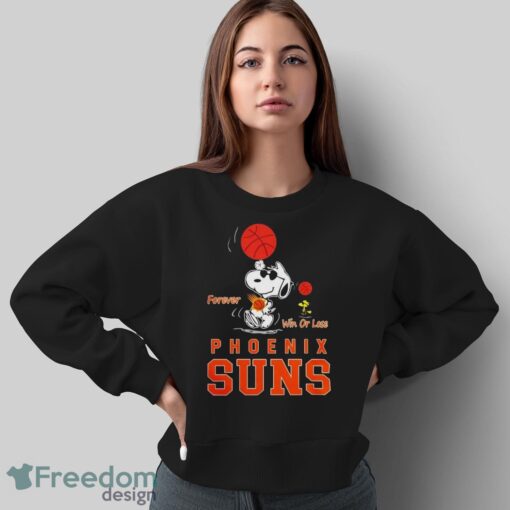 The Peanuts Snoopy And Woodstock Forever Win Or Lose Phoenix Suns 2024 Shirt - Sweatshirt