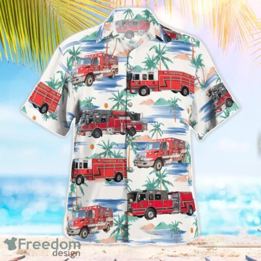 Thornton, Colorado, City of Thornton Fire Department Tropical 3D Hawaiian Shirt Gift For Summer Product Photo 2