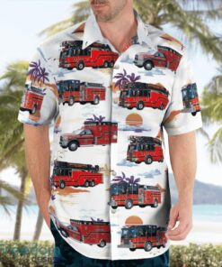 Townsend, Massachusett, Townsend Fire-EMS Department Tropical 3D Hawaiian Shirt Gift For Summer Product Photo 3