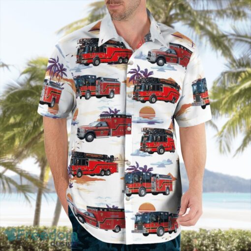 Townsend, Massachusett, Townsend Fire-EMS Department Tropical 3D Hawaiian Shirt Gift For Summer Product Photo 3