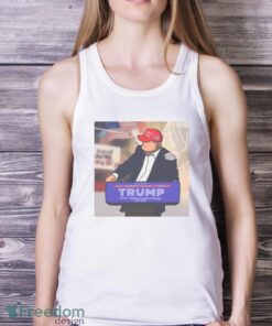 TRUMP SAVED BY GOD T-Shirt - White Ladies Tank Top