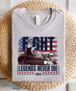 Trump shooting Legends Never Die Trump 2024 Shirt Product Photo 1