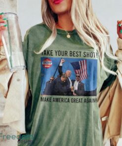 Trump Shooting, Take Your Best Shot, Make A Merica Great Again Shirt Product Photo 2