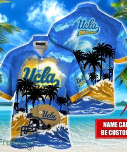 UCLA Bruins NCAA Hawaiian Shirt Coconut Tree Waves Beach Hawaii Shirt Custom Name For Fans Product Photo 1