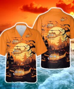 UH-1 Huey Helicopter Halloween Hawaiian Shirt