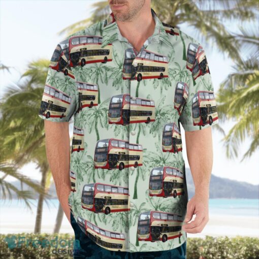 UK Double-decker Hedingham Enviro400 Bus Hawaiian Shirt Men Women Beach Shirt Product Photo 4