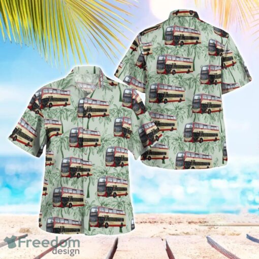 UK Double-decker Hedingham Enviro400 Bus Hawaiian Shirt Men Women Beach Shirt Product Photo 1