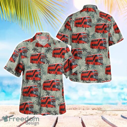 UK Double-decker New Routemaster Bus Hawaiian Shirt Men Women Beach Shirt Product Photo 1