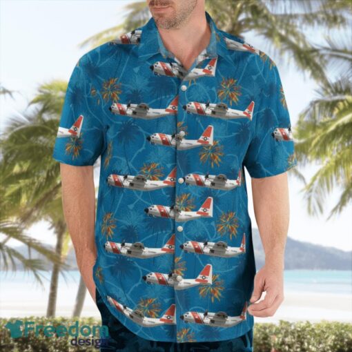 United States Coast Guard C-130 Tropical 3D Hawaiian Shirt Gift For Summer Product Photo 3