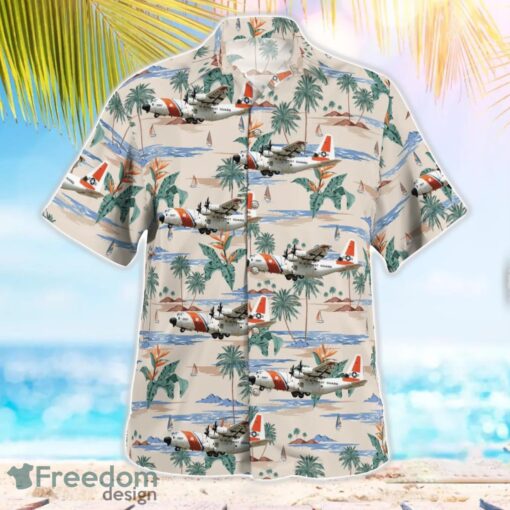 United States Coast Guard HC-130J Tropical 3D Hawaiian Shirt Gift For Summer Product Photo 2