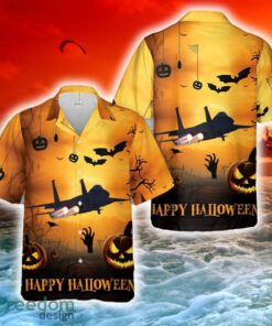 US Air Force Massachusetts Air National Guard 104th Fighter Wing F-15 Halloween Hawaiian Shirt