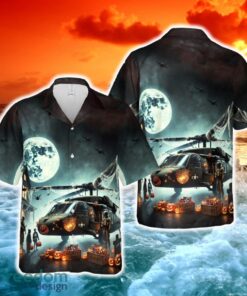US Army Helicopter Halloween Hawaiian Shirt