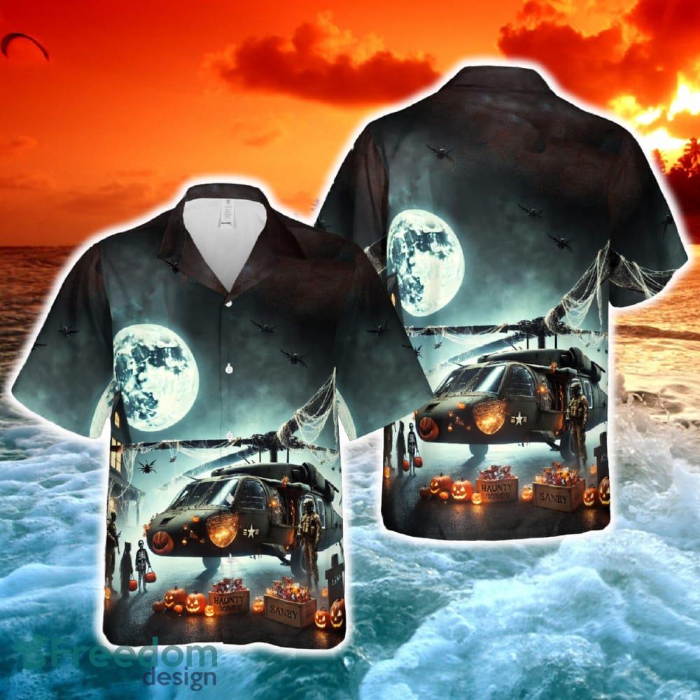 US Army Helicopter Halloween Hawaiian Shirt image US Army Helicopter Halloween Hawaiian Shirt - US Army Helicopter Halloween Hawaiian Shirt-1