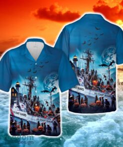 US Coast Guard Halloween Hawaiian Shirt