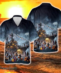 US Navy Ships Halloween Hawaiian Shirt