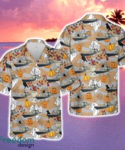 US Navy USS Cole (DDG 67) Arleigh Burke class Destroyer Halloween Hawaiian Shirt Tropical Summer