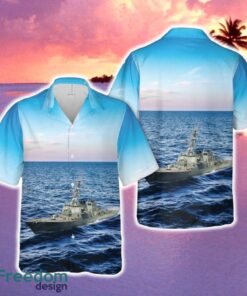 US Navy USS Cole (DDG 67) Arleigh Burke class Destroyer Hawaiian Shirt Tropical Summer