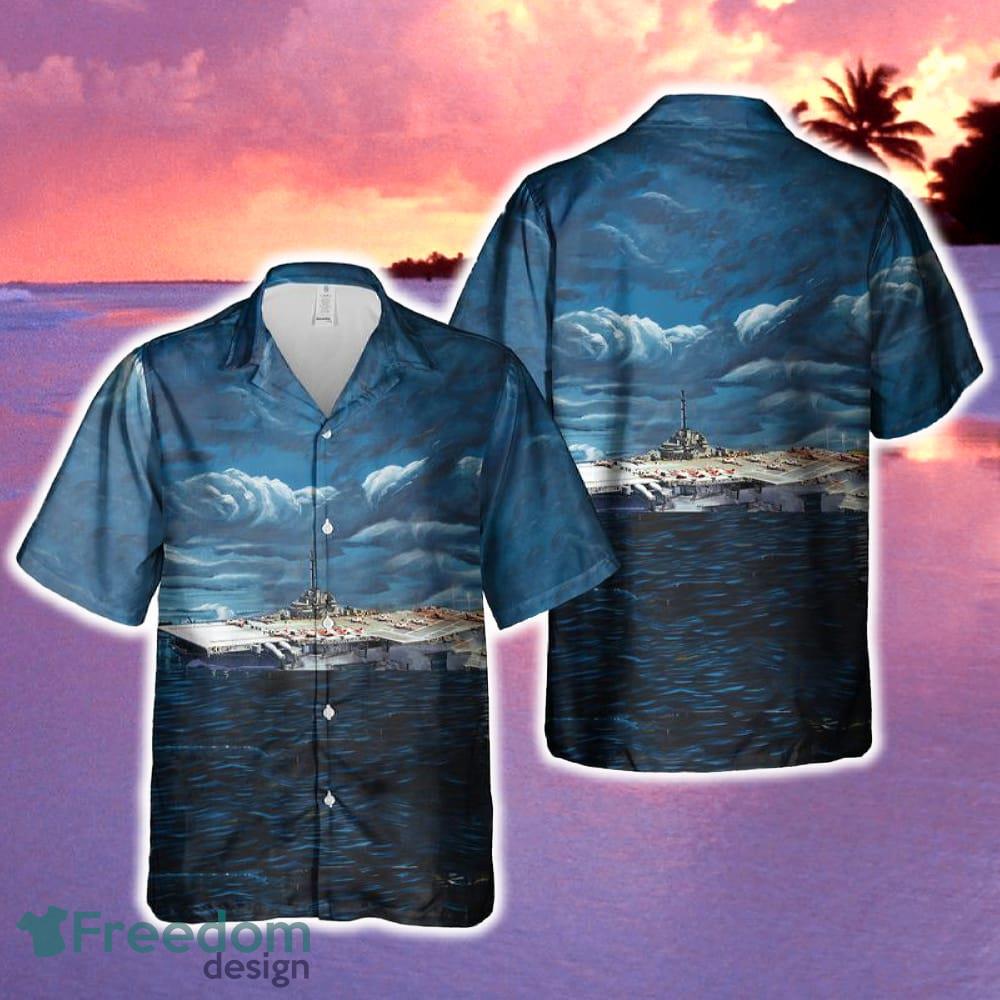 US Navy WWII USS Antietam (CV 36) Hawaiian Shirt Tropical Summer - US Navy WWII USS Antietam (CV 36) Hawaiian Shirt Tropical Summer