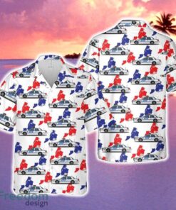 US NYPD Police Car 4th of July Hawaiian Shirt Tropical Summer