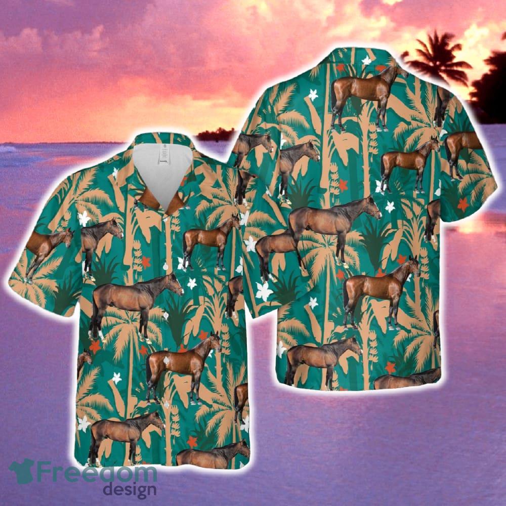 US Thoroughbred Horse Hawaiian Shirt Tropical Summer image US Thoroughbred Horse Hawaiian Shirt Tropical Summer - US Thoroughbred Horse Hawaiian Shirt Tropical Summer