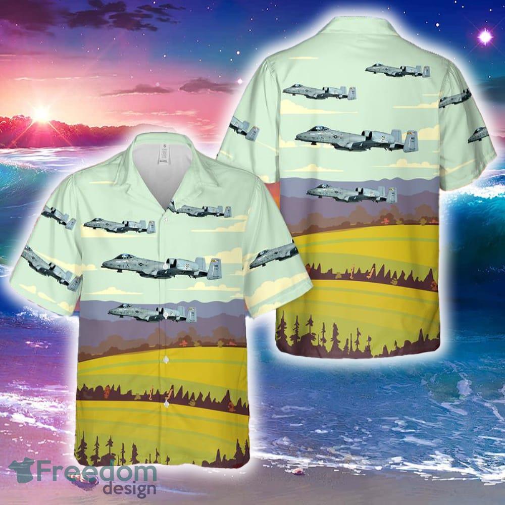 USAF 104th Fighter Squadron Maryland Air National Guard A0 Thunderbolt II Hawaiian Shirt Tropical Summer - USAF 104th Fighter Squadron Maryland Air National Guard A0 Thunderbolt II Hawaiian Shirt Tropical Summer