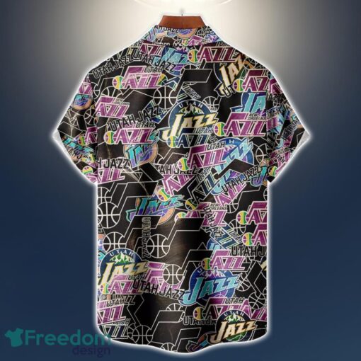 Utah Jazz Logo All Printed 3D Hawaiian Shirt For Fans NBA Hawaiian Shirt Product Photo 2