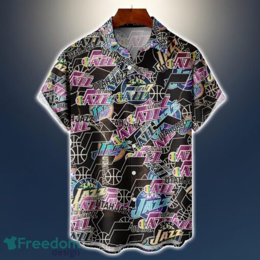 Utah Jazz Logo All Printed 3D Hawaiian Shirt For Fans NBA Hawaiian Shirt Product Photo 1