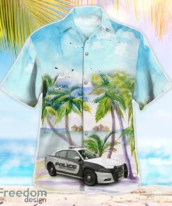 Utah, South Jordan Police Department Dodge Charger Tropical 3D Hawaiian Shirt Gift For Summer Product Photo 2