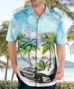 Utah, South Jordan Police Department Dodge Charger Tropical 3D Hawaiian Shirt Gift For Summer Product Photo 3