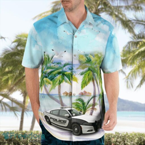 Utah, South Jordan Police Department Dodge Charger Tropical 3D Hawaiian Shirt Gift For Summer Product Photo 3