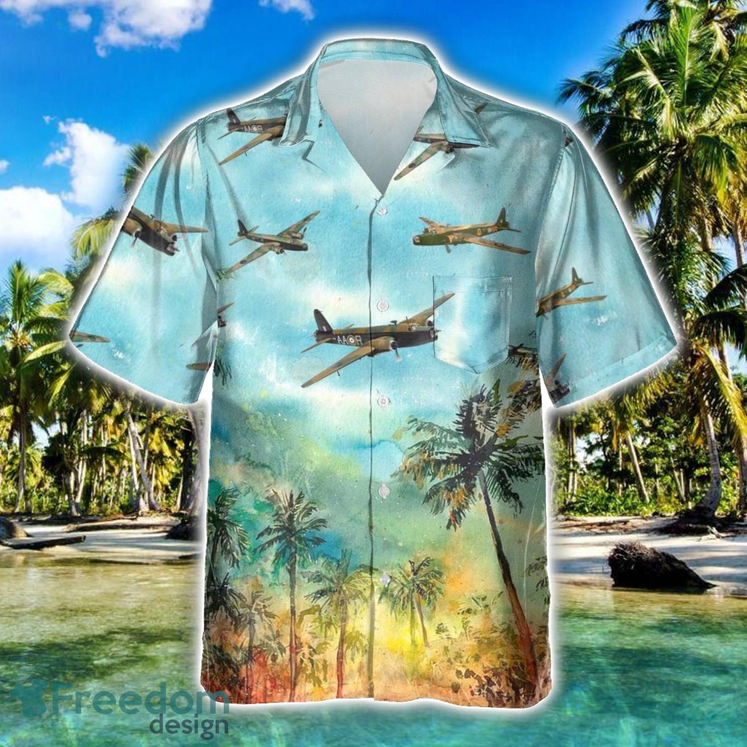 Vickers Wellington Aircraft Summer Hawaiian Shirt Veteran Shirt For Men And Women image Vickers Wellington Aircraft Summer Hawaiian Shirt Veteran Shirt For Men And Women Product Photo 1