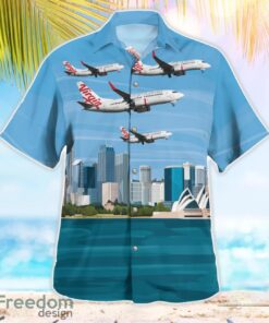 Virgin Australia Airlines Boeing 737-700 Tropical 3D Hawaiian Shirt Gift For Summer Product Photo 2