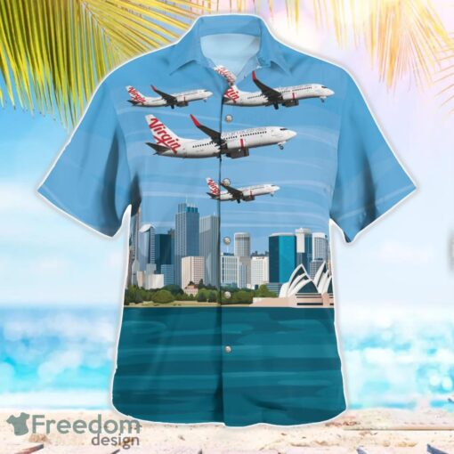 Virgin Australia Airlines Boeing 737-700 Tropical 3D Hawaiian Shirt Gift For Summer Product Photo 2