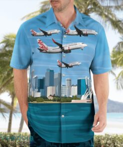 Virgin Australia Airlines Boeing 737-700 Tropical 3D Hawaiian Shirt Gift For Summer Product Photo 3