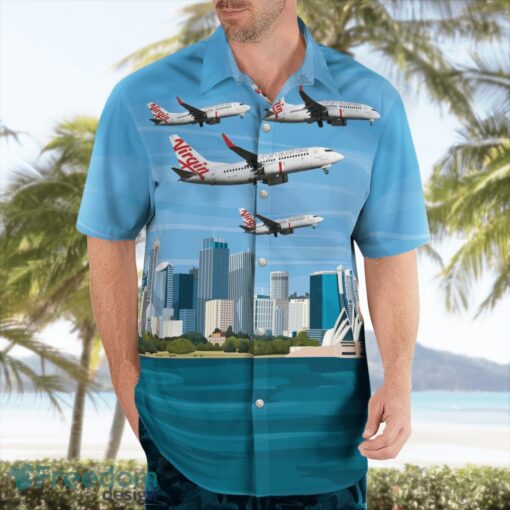 Virgin Australia Airlines Boeing 737-700 Tropical 3D Hawaiian Shirt Gift For Summer Product Photo 3