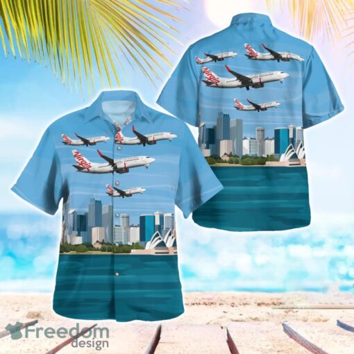 Virgin Australia Airlines Boeing 737-700 Tropical 3D Hawaiian Shirt Gift For Summer Product Photo 1