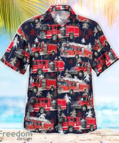 Virginia Chincoteague Volunteer Fire Company Tropical 3D Hawaiian Shirt Gift For Summer Product Photo 2