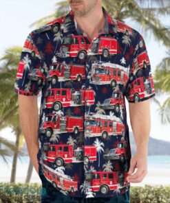 Virginia Chincoteague Volunteer Fire Company Tropical 3D Hawaiian Shirt Gift For Summer Product Photo 3