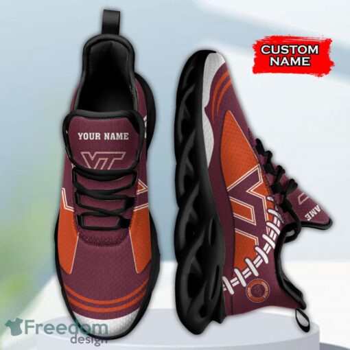 Virginia Tech Hokies NCAA Max Soul Shoes Big Logo And Custom Name Sneakers For Men Women Product Photo 3