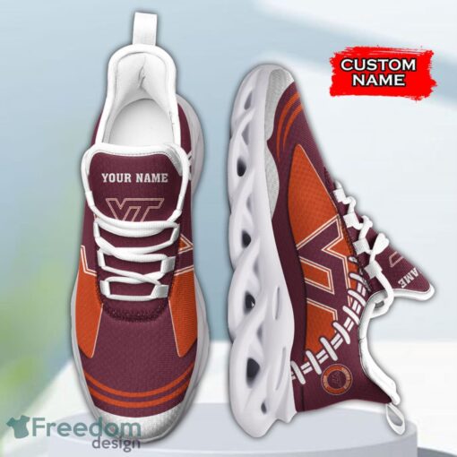 Virginia Tech Hokies NCAA Max Soul Shoes Big Logo And Custom Name Sneakers For Men Women Product Photo 4