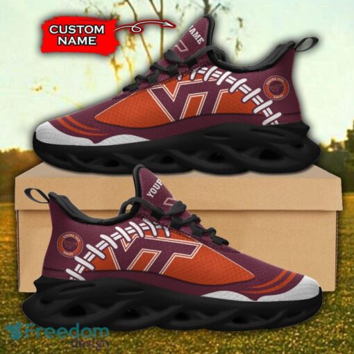 Virginia Tech Hokies NCAA Max Soul Shoes Big Logo And Custom Name Sneakers For Men Women Product Photo 1