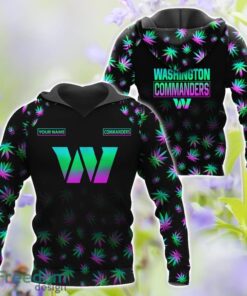 Washington Commanders Weed pattern All Over Printed 3D T-Shirt Hoodie Sweatshirt Custom Name Product Photo 1