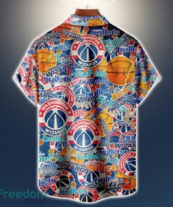 Washington Wizards Logo All Printed 3D Hawaiian Shirt For Fans NBA Hawaiian Shirt Product Photo 2