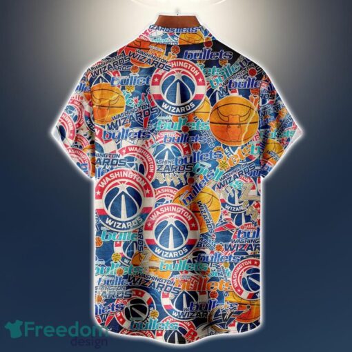 Washington Wizards Logo All Printed 3D Hawaiian Shirt For Fans NBA Hawaiian Shirt Product Photo 2