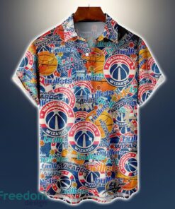 Washington Wizards Logo All Printed 3D Hawaiian Shirt For Fans NBA Hawaiian Shirt