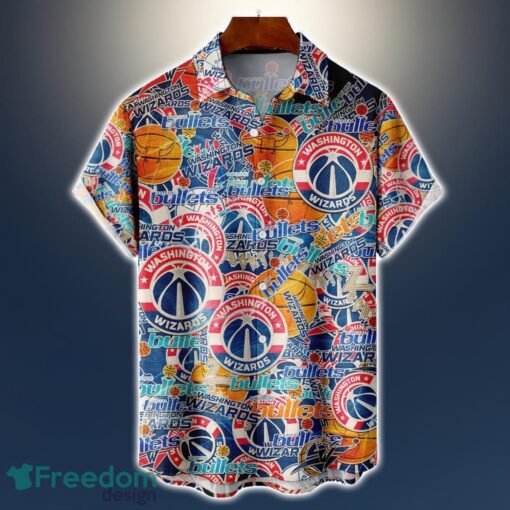 Washington Wizards Logo All Printed 3D Hawaiian Shirt For Fans NBA Hawaiian Shirt Product Photo 1