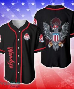 Wendy’s US Eagle Baseball Jersey Shirt 4th Of July Independence Day Gift