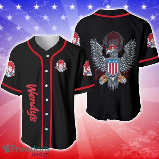 Wendy's US Eagle Baseball Jersey Shirt 4th Of July Independence Day Gift Product Photo 1