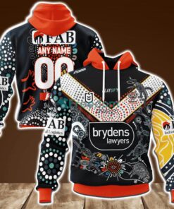 West Tigers Indigenous Jerseys Week NRL Personalized Hoodie 3D All Over Print New