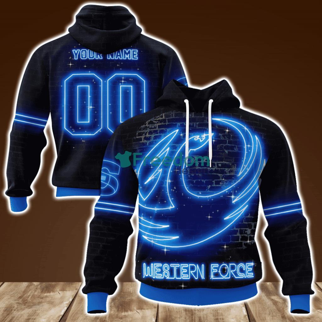Western Force Super Rugby Neon Personalized Hoodie 3D All Over Print New image Western Force Super Rugby Neon Personalized Hoodie 3D All Over Print New Product Photo 1